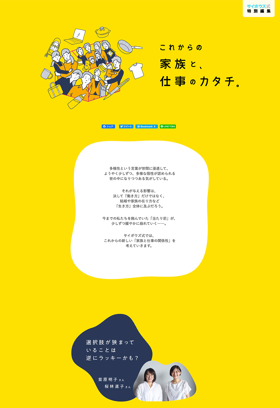 サイボウズ式特集ページ画面